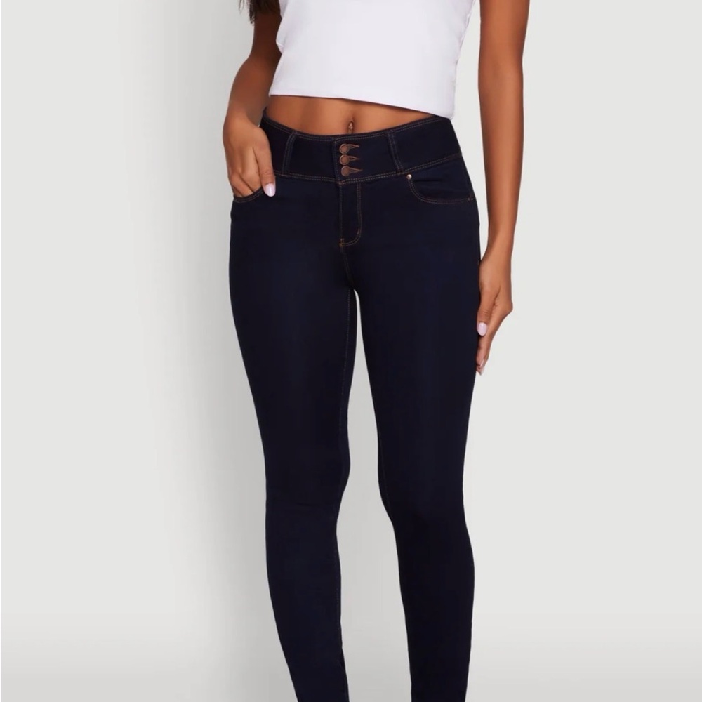 Women's Black High-Waisted Butt Lift stretch Jeans